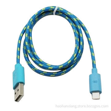 Colorful braided wire for iPhone 5